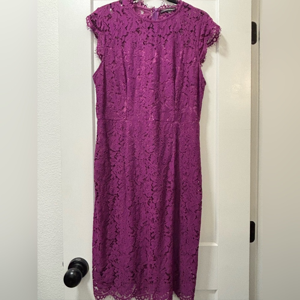 Elegant Purple Lace Dress